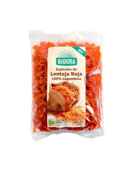 Espirales Lenteja Roja Bio 250 g Biográ