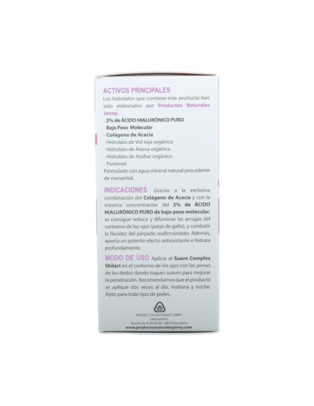 Suero Complex contorno de ojos ácido hialurónico puro 15 ml D'Shila
