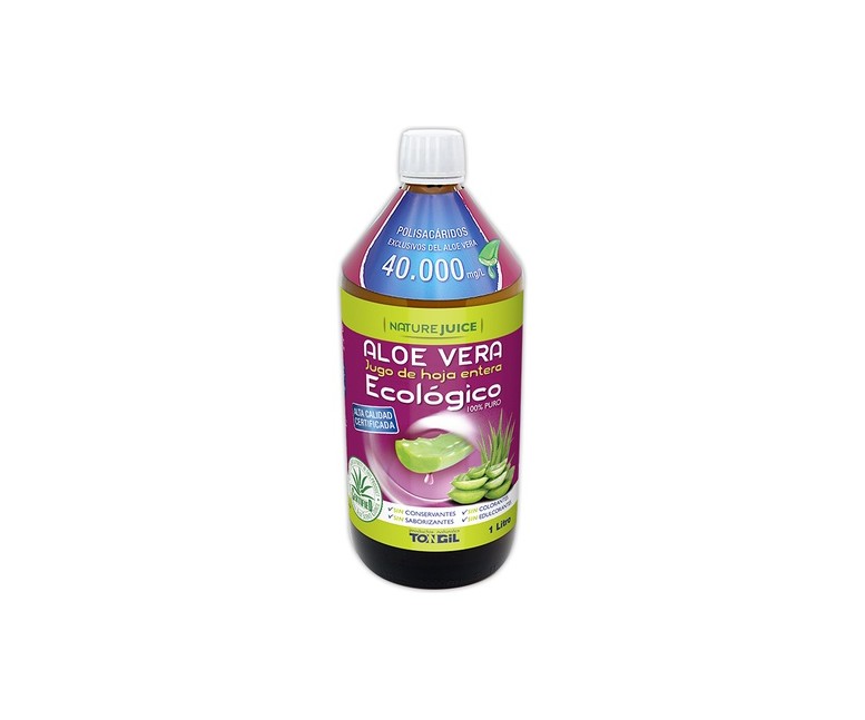 Aloe vera jugo de hoja entera puro Eco 1 L Tongil