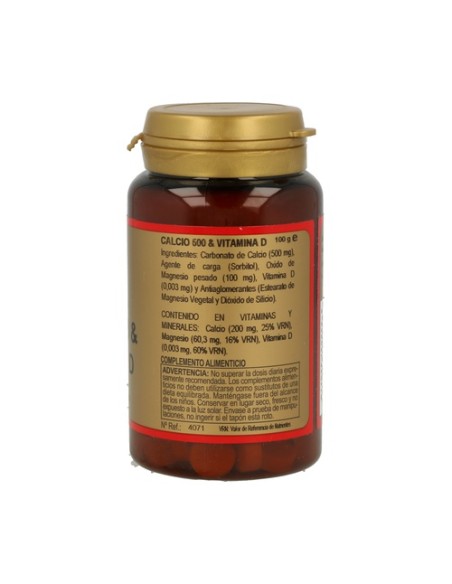 Calcio 500 y Vitamina D 100 comprimidos Obire