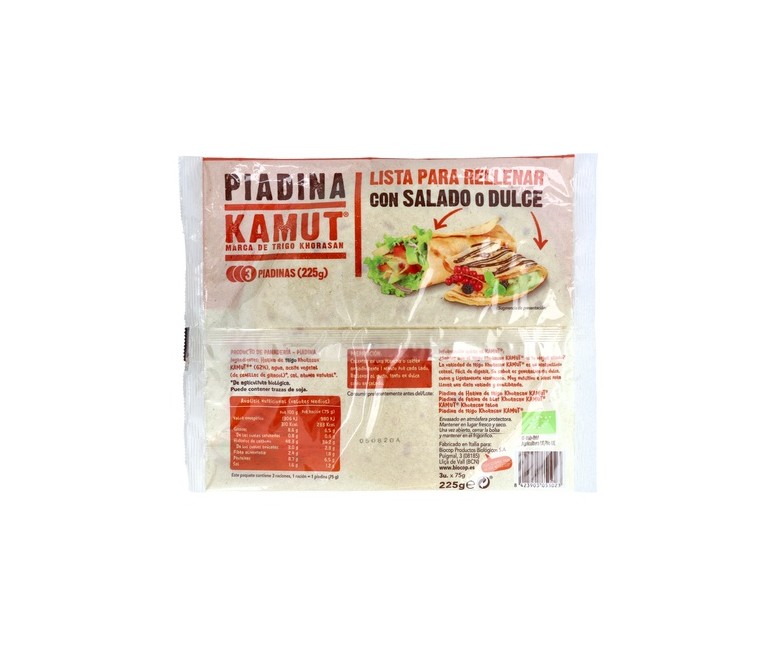 Piadina Kamut 3 unidades de 75g Biocop