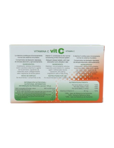 Vitamina C liberación sostenida 36 comprimidos de 500mg Soria Natural