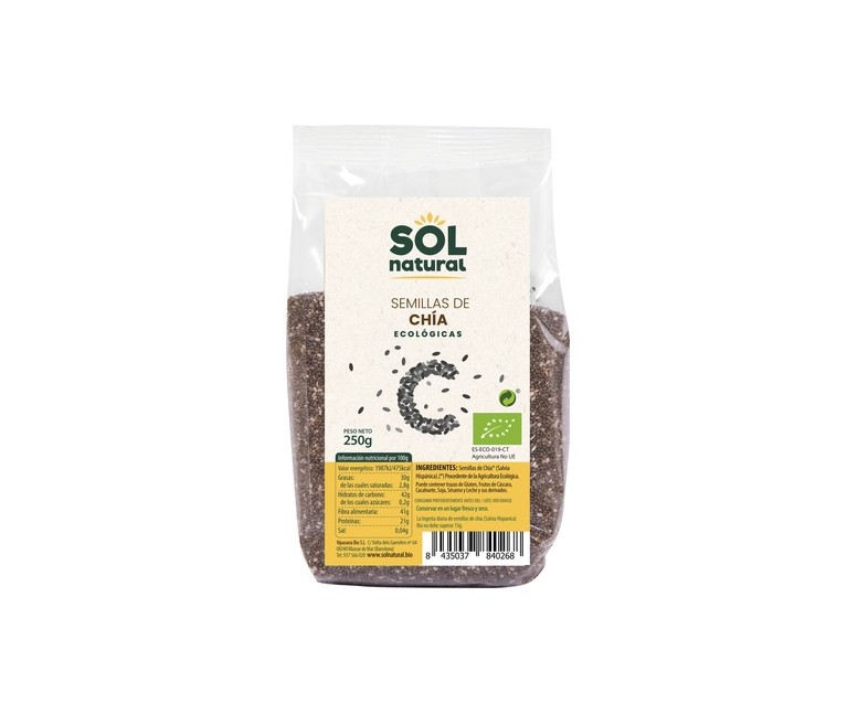 Semillas de chía Bio 250 g Sol Natural