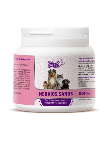Nervios sanos para gatos y perros 250 g de polvo Healthy Pets