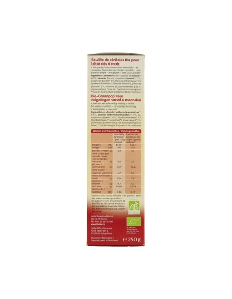 Babymuesli muesli para bebé 6m+ 250 g de polvo Holle