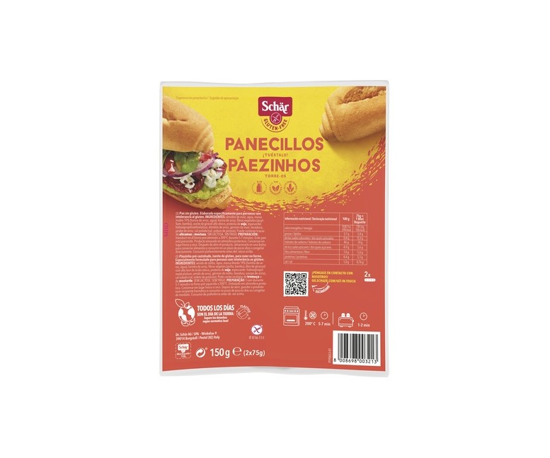 Panecillos sin gluten 150 g Schär