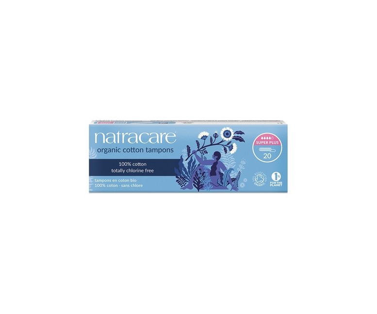 Tampon Super Plus sin Aplicador 20 unidades Natracare