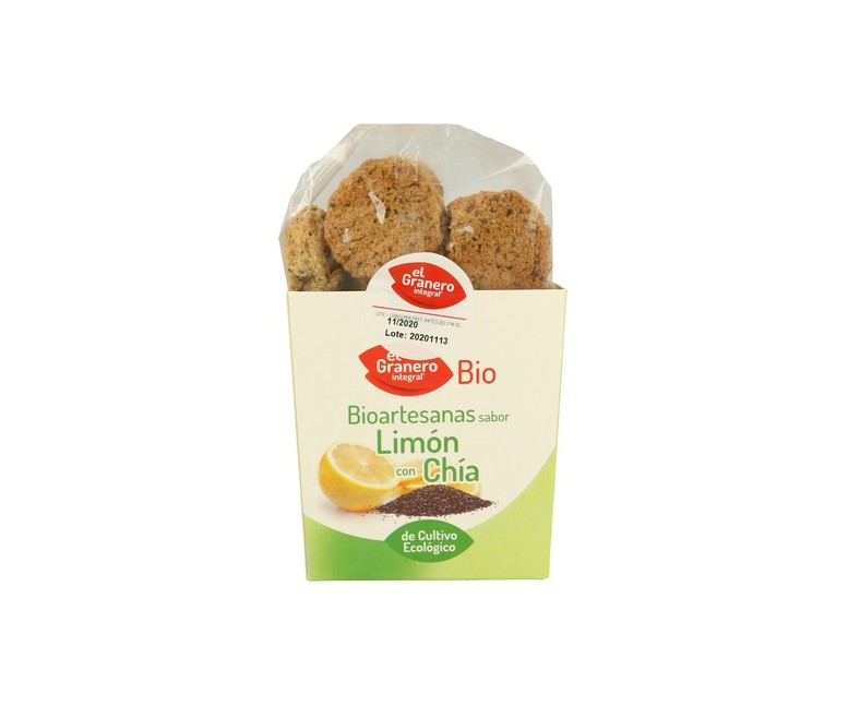Galletas artesanas con limón bio 250 g (Limón) El Granero Integral