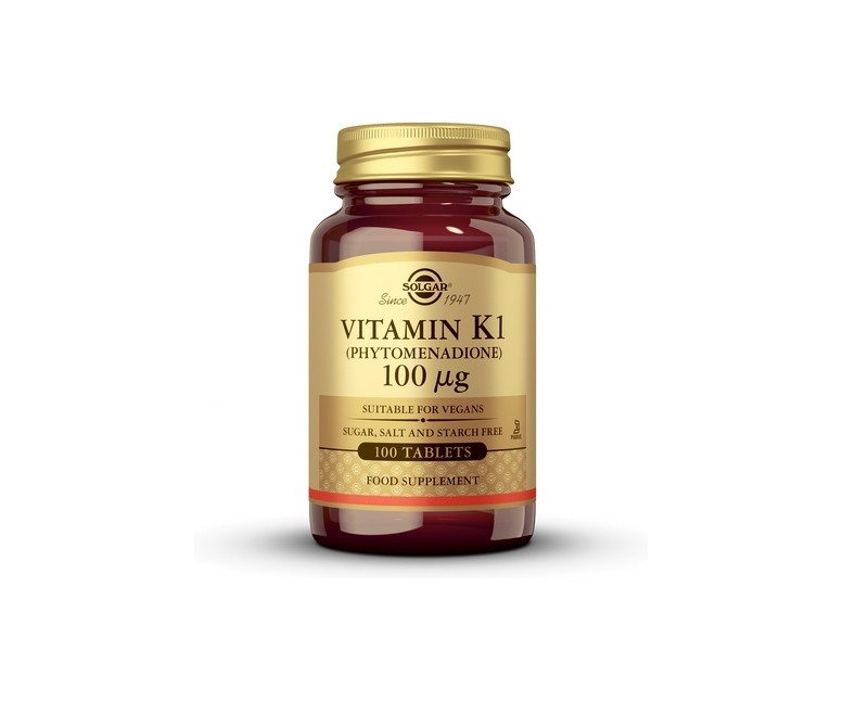 Vitamina K1 100 comprimidos de 100μg Solgar