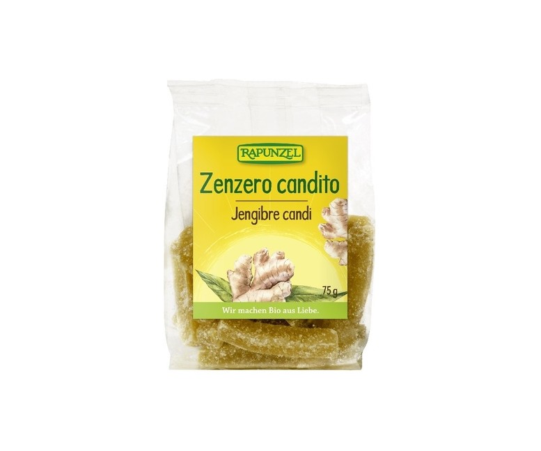 Jengibre candi azucarado Bio 75 g Rapunzel
