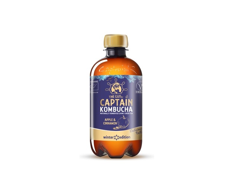 Kombucha manzana y canela Bio 400 ml Captain Kombucha