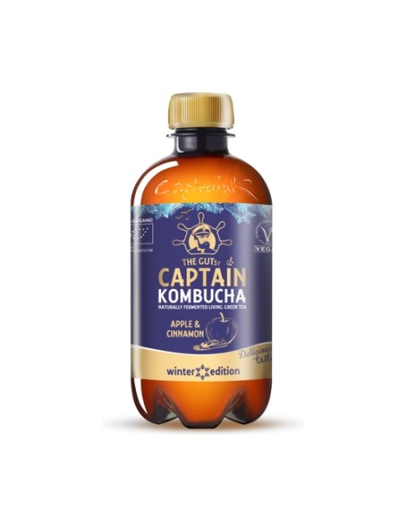 Kombucha manzana y canela Bio 400 ml Captain Kombucha
