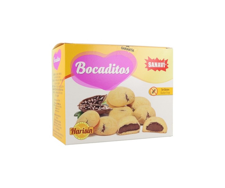Bocaditos rellenos de Cacao (sin Gluten) 150 g Harisin