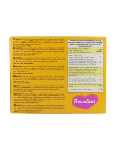 Bocaditos rellenos de Cacao (sin Gluten) 150 g Harisin