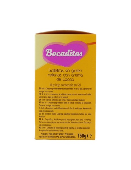 Bocaditos rellenos de Cacao (sin Gluten) 150 g Harisin