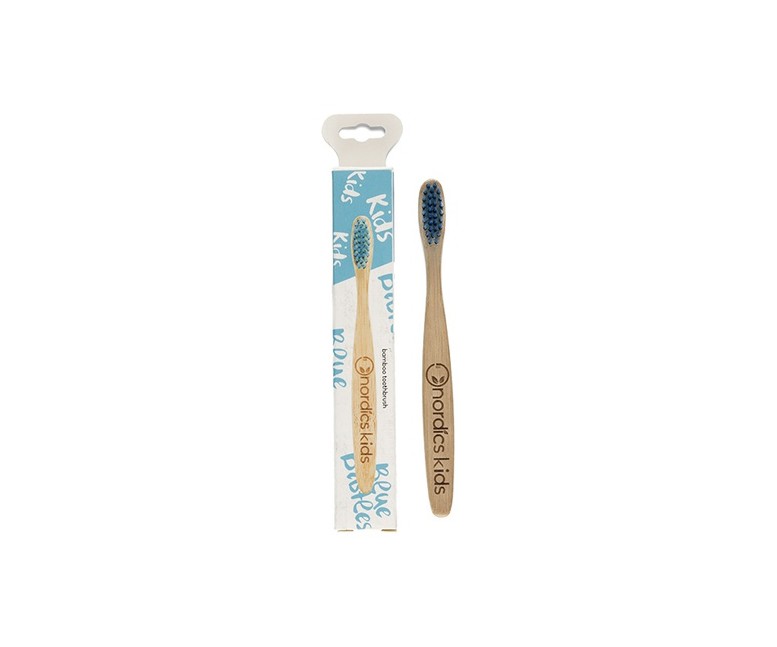 Cepillo Dental Bambú Niños Azul 1 unidad Nordics