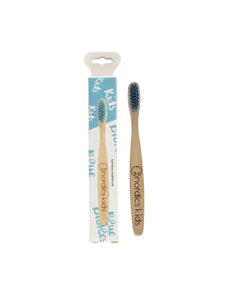 Cepillo Dental Bambú Niños Azul 1 unidad Nordics