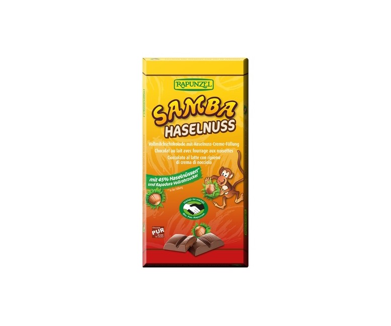 Tableta chocolate avellanas samba rapunzel 90 g Rapunzel