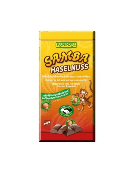 Tableta chocolate avellanas samba rapunzel 90 g Rapunzel