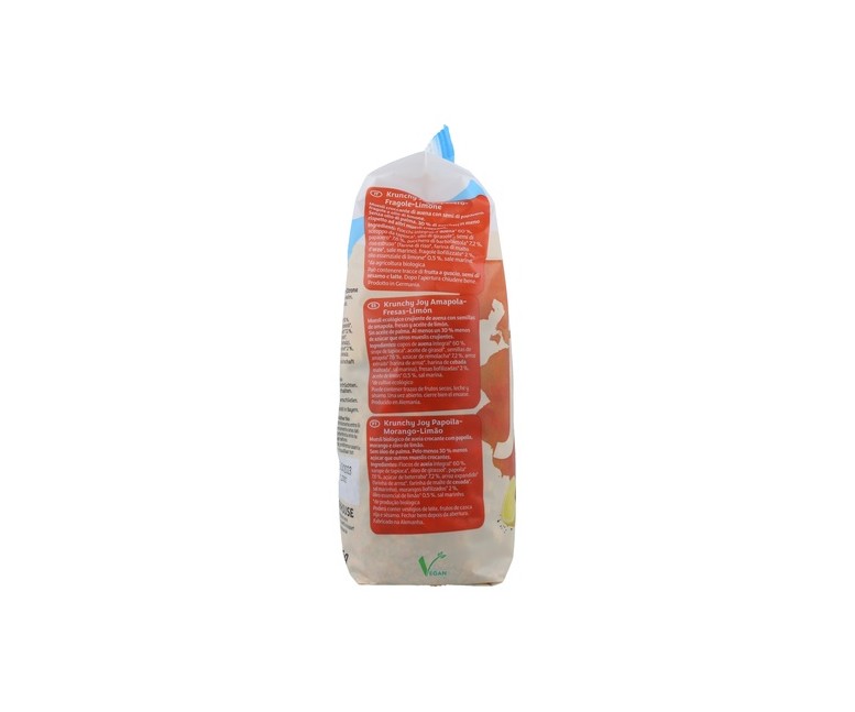 Muesli Krunchy Joy de Amapola, Fresa y Limón 375 g Barnhouse