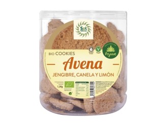Galletas de avena con jengibre y limón formato familiar Bio
