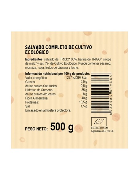 Salvado Completo Bio 500 g El Granero Integral