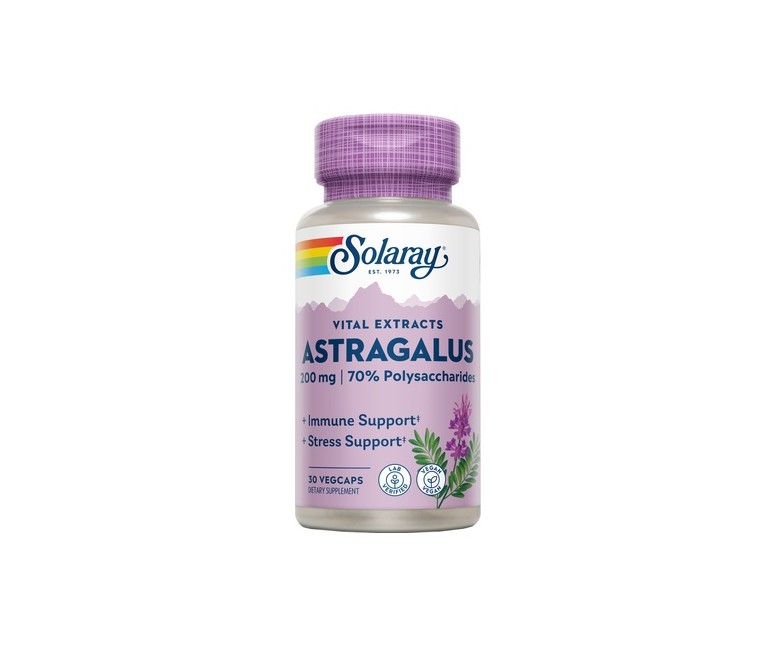 Astragalus 30 cápsulas vegetales de 200mg Solaray
