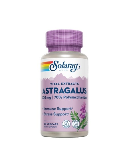 Astragalus 30 cápsulas vegetales de 200mg Solaray