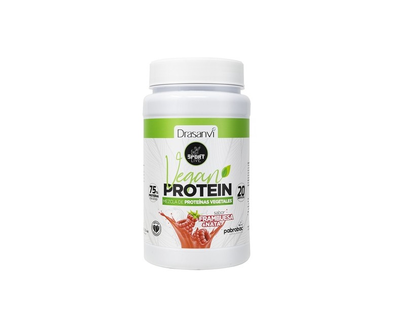 Proteína Vegetal Sport Live sabor frambuesa 600 g (Frambuesa) Drasanvi