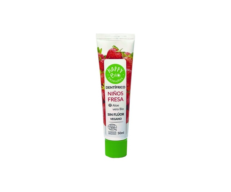 Dentífrico niños fresa sin flúor 50 ml Happy Bio
