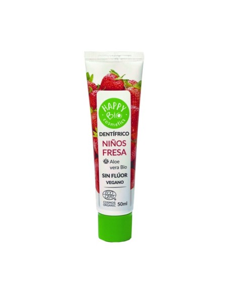 Dentífrico niños fresa sin flúor 50 ml Happy Bio