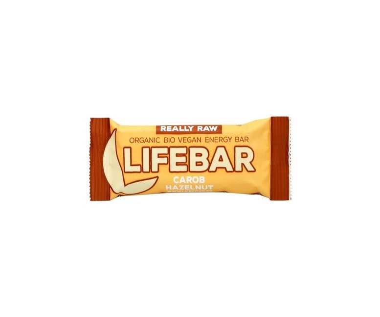 Pack Lifebar algarroba y avellana Bio 15 unidades de 47 g Lifefood