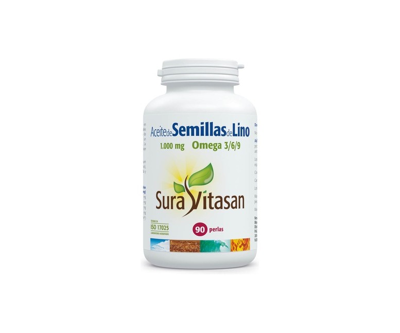 Aceite de Semillas de Lino 90 perlas de 1000mg Sura Vitasan