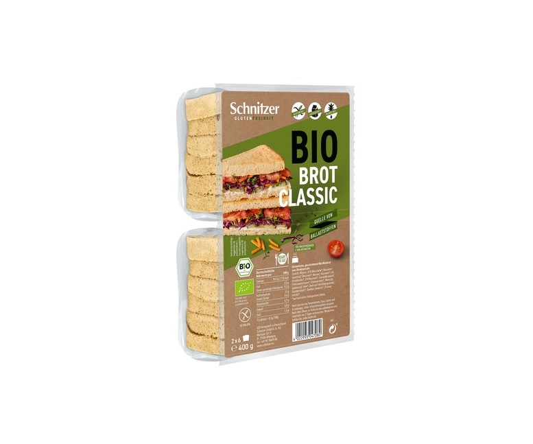 Pan molde rebanadas white sin gluten 400 g Schnitzer