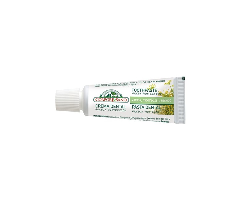 Dentífrico mirra, própolis e hinojo mini sin caja 15 ml Corpore Sano