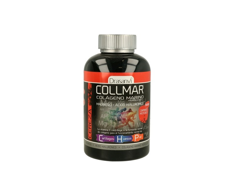 Collmar Colágeno Marino con Magnesio (Sabor Cereza) 180 comprimidos (Cereza) Drasanvi