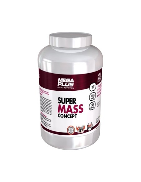 Super mass concep vainilla 3 kg de polvo (Vainilla) Mega Plus