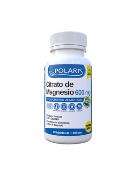 Magnesio citrato 600 mg 60 comprimidos de 600mg Polaris Formula
