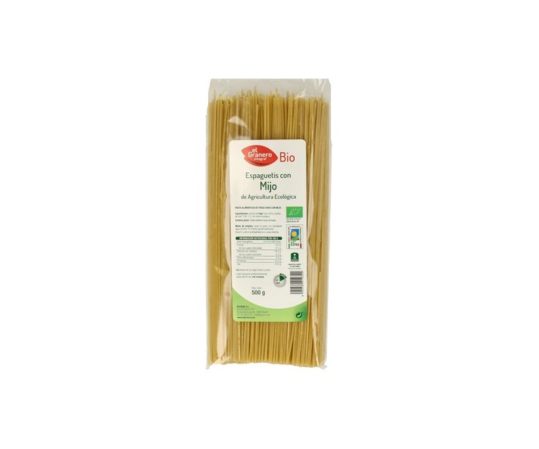 Espaguetis con Mijo Bio 500 g El Granero Integral