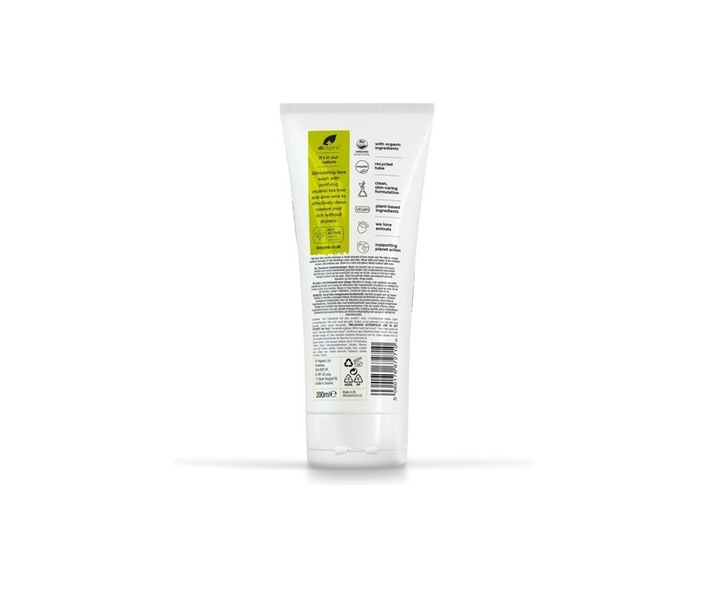 Limpiador facial Arbol de Té - piel grasa 200 ml de gel Dr. Organic