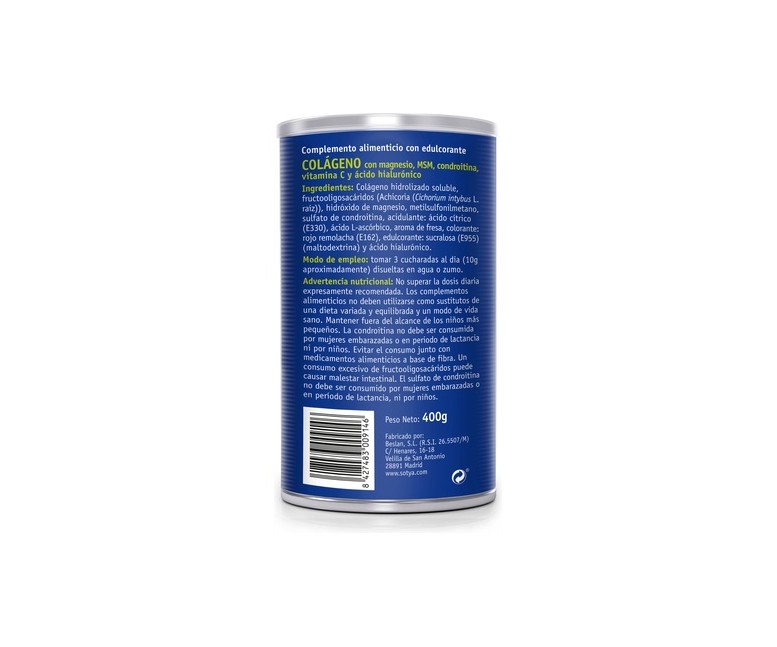 Colageno + Ácido Hialurónico + Msm 400 g Sotya