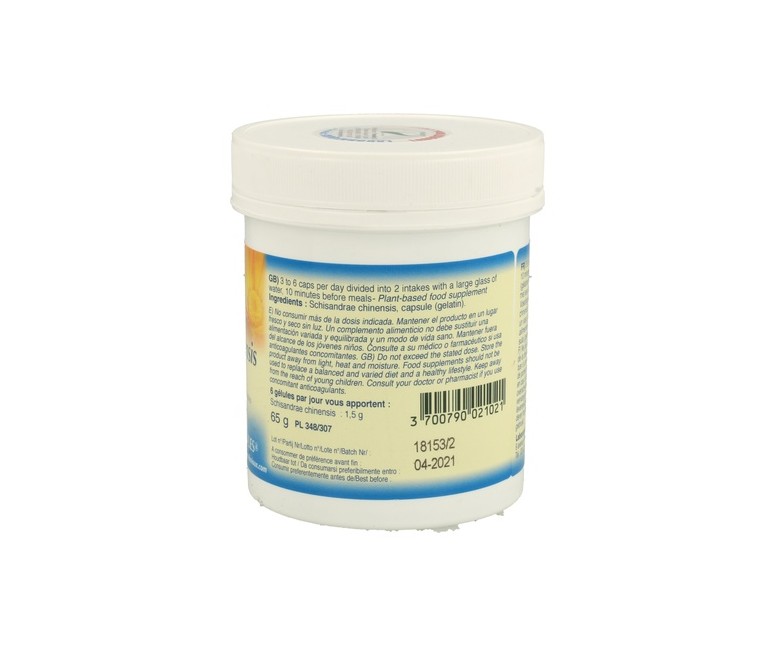 Schisandrae Chinensis 200 cápsulas de 250mg Fenioux