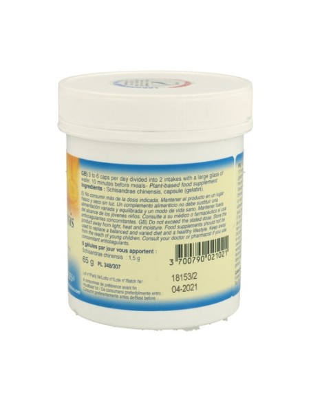 Schisandrae Chinensis 200 cápsulas de 250mg Fenioux