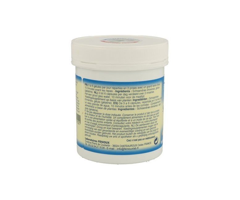 Schisandrae Chinensis 200 cápsulas de 250mg Fenioux