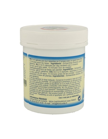 Schisandrae Chinensis 200 cápsulas de 250mg Fenioux