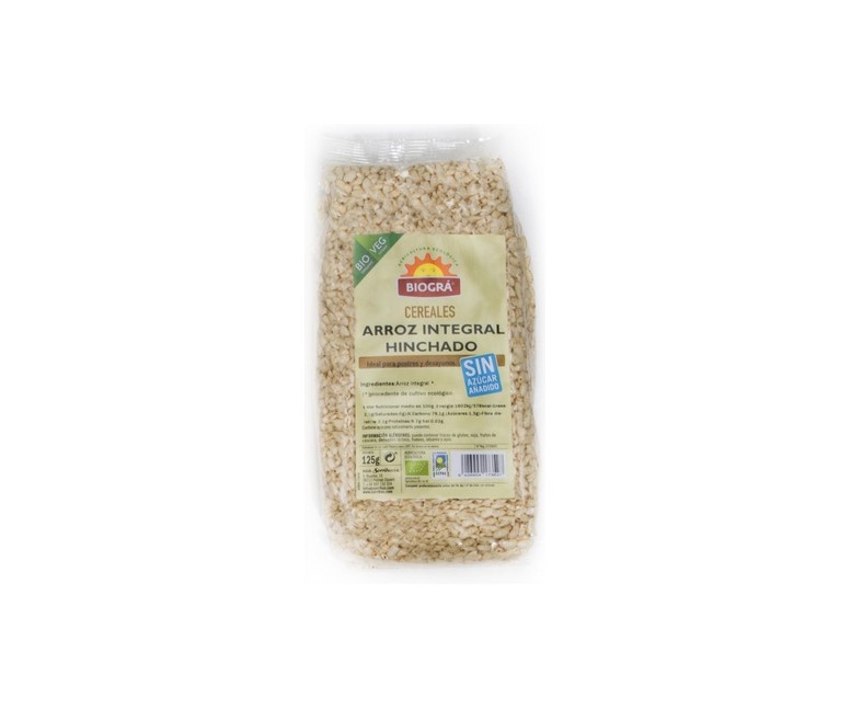 Arroz Integral Hinchado sin Azúcar y sin Miel 125 g Biográ