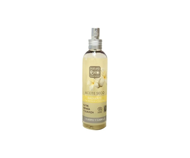 Aceite seco radiante 200 ml de aceite NaturaBIO Cosmetics
