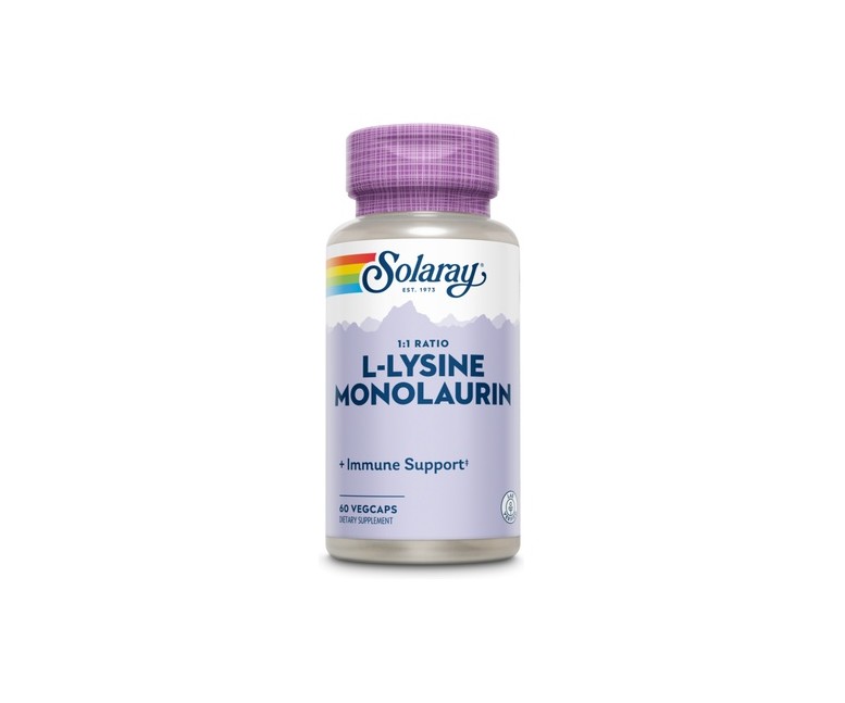 L-lysine & monolaurin 60 cápsulas vegetales Solaray