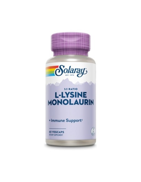 L-lysine & monolaurin 60 cápsulas vegetales Solaray