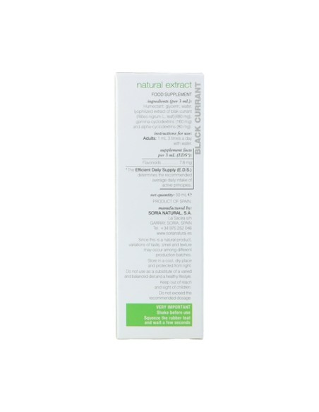 Extracto de Grosellero Negro (Fórmula XXI) 50 ml Soria Natural